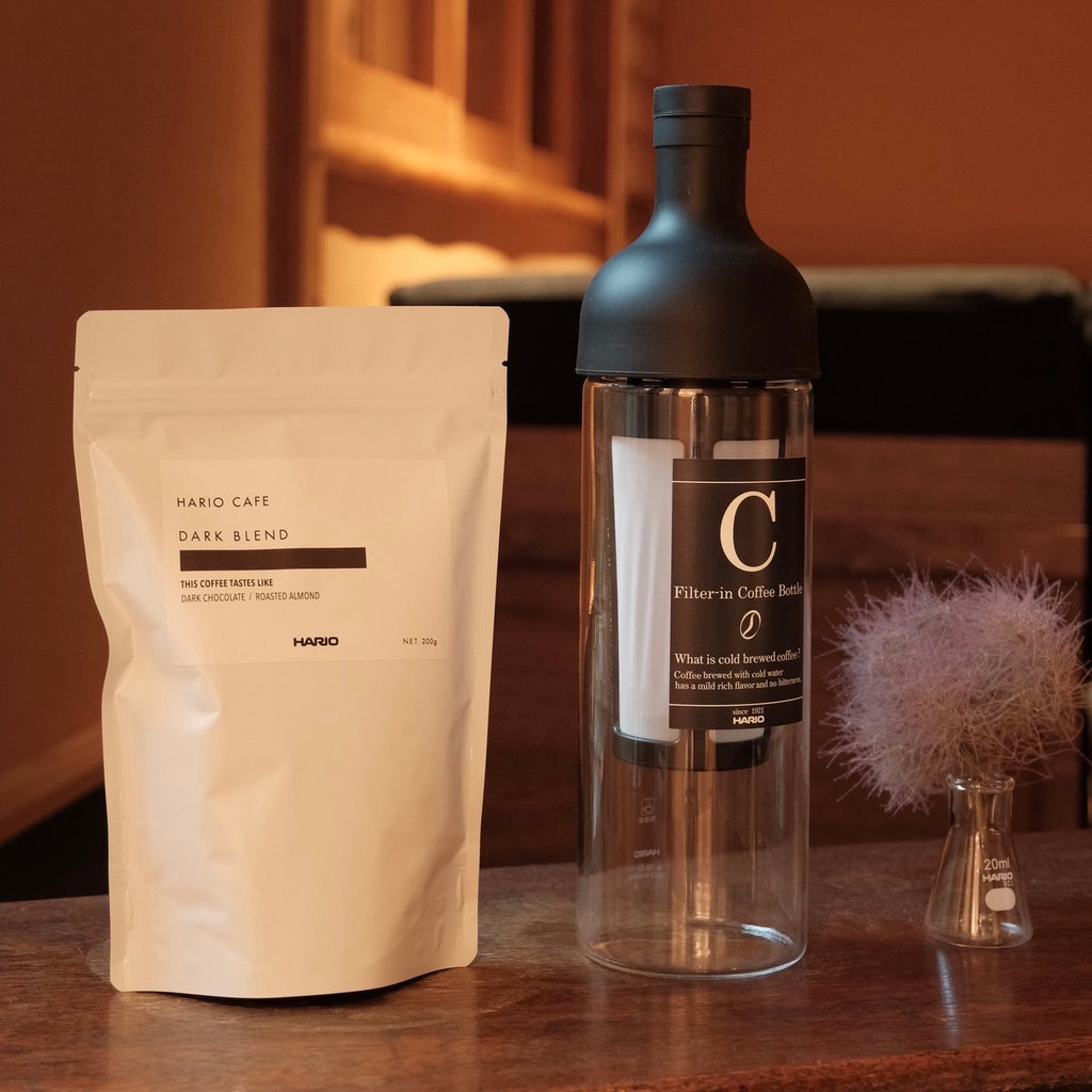 HARIO CAFE GIFT フィルターインコーヒーボトル（黒） & コーヒー 200g