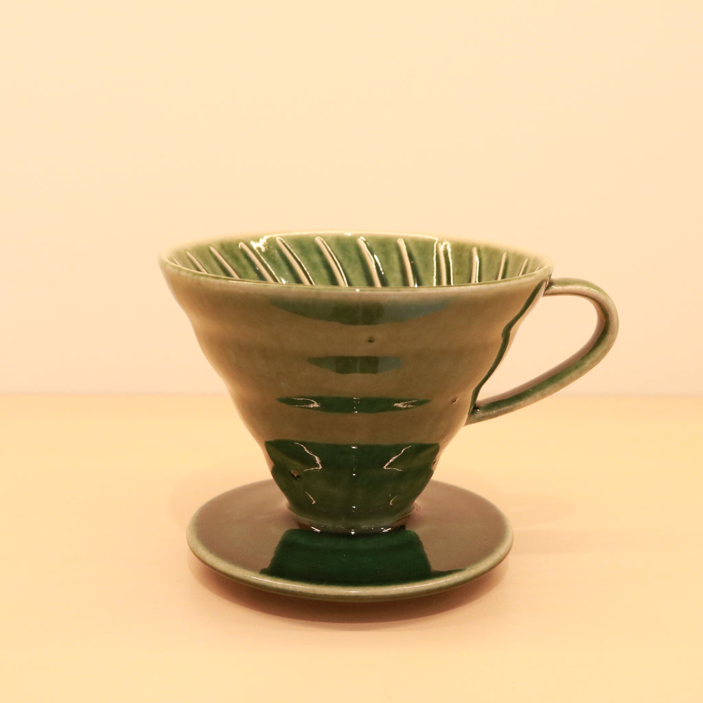 HARIO×たち吉　V60透過ドリッパー 伝統釉 織部 02 size / V60 dripper collaborated with Tachikichi 02size