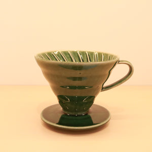 HARIO×たち吉　V60透過ドリッパー 伝統釉 織部 02 size / V60 dripper collaborated with Tachikichi 02size